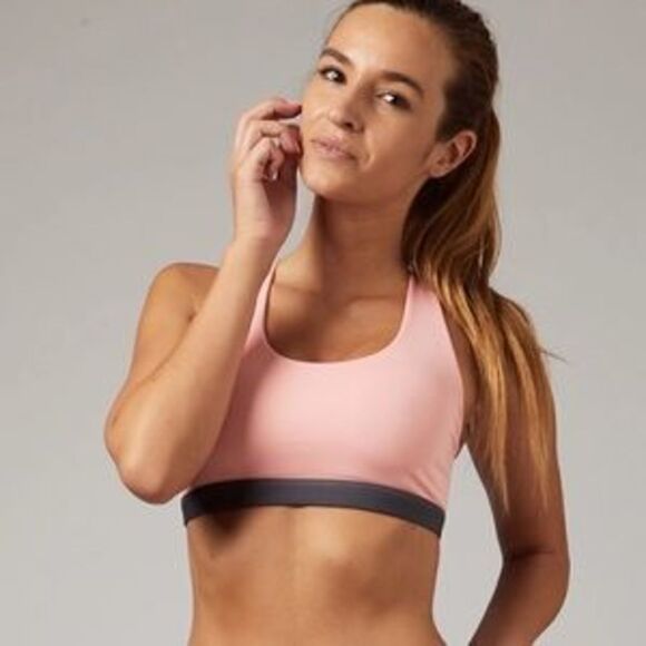 Pink Sexy String Back Sports Bra - Picture 1 of 4